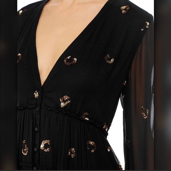 ROCOCO SAND Leopard Sequin maxi dress - NWT - Picture 3 of 3